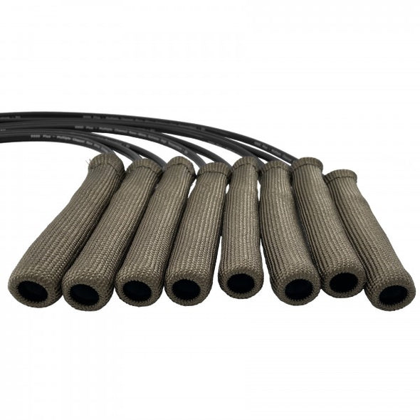 Spark Plug Heatshield Insulation Boot ShieldLava Race 1" ID bends 90⁰ - 8Pk