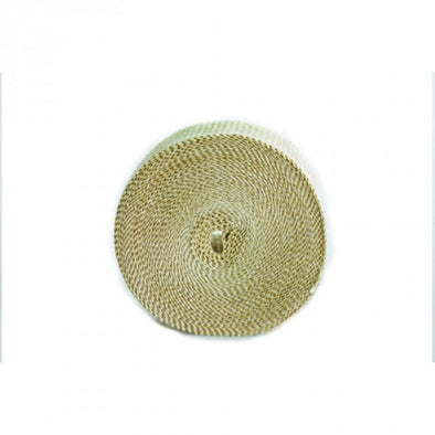 Fawn Coloured Exhaust Wrap 25mm(1") Wide x 3mt(10ft) Roll 650⁰C Continuous