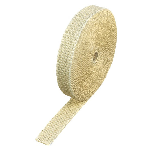 Fawn Coloured Exhaust Wrap 25mm(1") Wide x 15mt(50ft) Roll 650⁰C Continuous