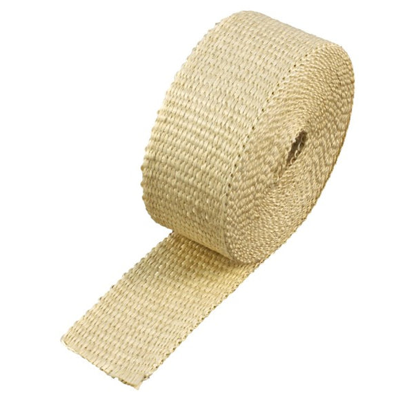 Fawn Coloured Exhaust Wrap 50mm(2") Wide x 7.5mt(25ft) Roll 650⁰C Continuous