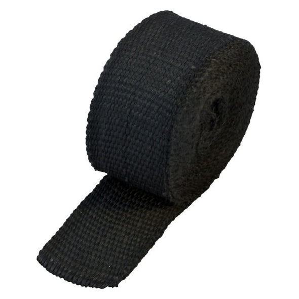 Black Coloured Exhaust Wrap 50mm(2") Wide x 3mt(10ft) Roll 650⁰C Continuous